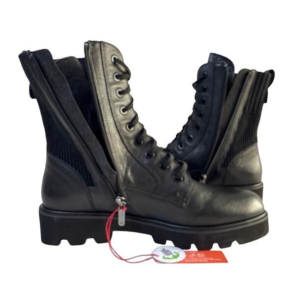 Pikolinos Boots Salamanca Ankle Womens EU39 Black Leather Side Zip & Lace US 8.5 - Picture 9 of 10